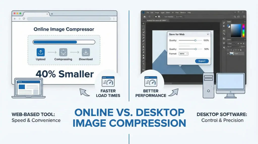 Image Compression Tool vs Desktop Software